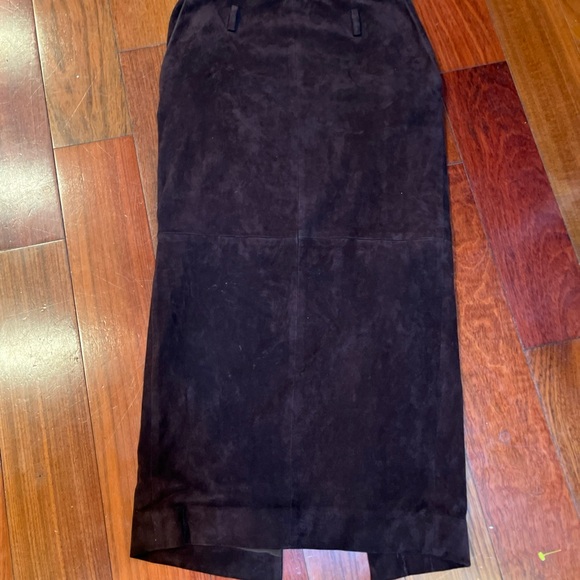 The Row Dresses & Skirts - The Row!! 100%lambskin Maxi Skirt SzL chocolate color silk lining WOW